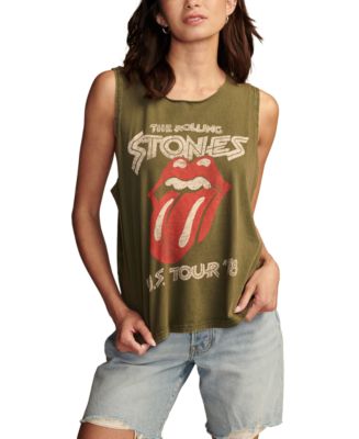 Lucky Brand Women's Rolling Stones Braided-Back Muscle Tank - Macy's