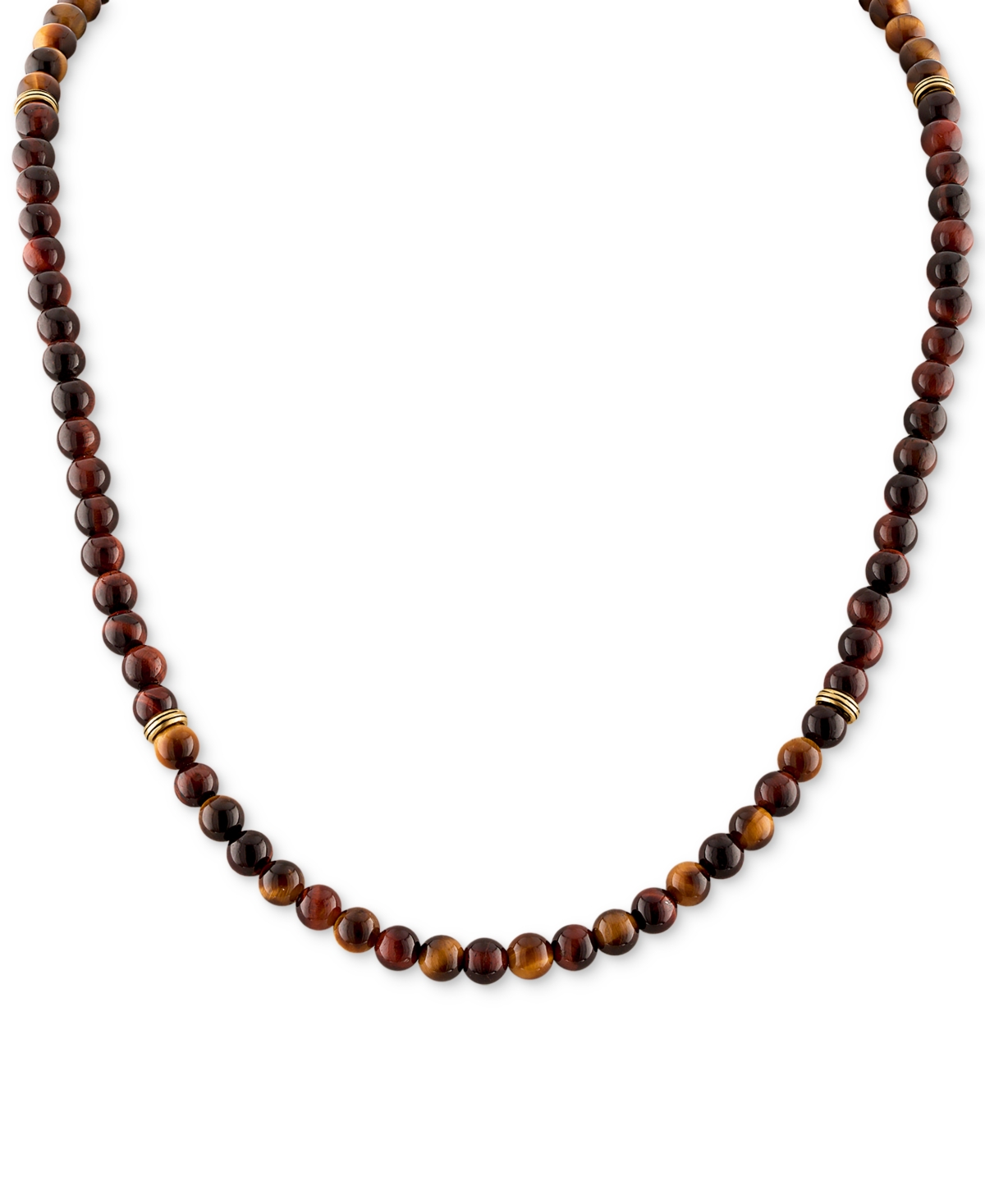 Red Tiger Eye Statement Necklace in 18k Gold-Plated Sterling Silver, Created by Macy's - Tiger's Eye