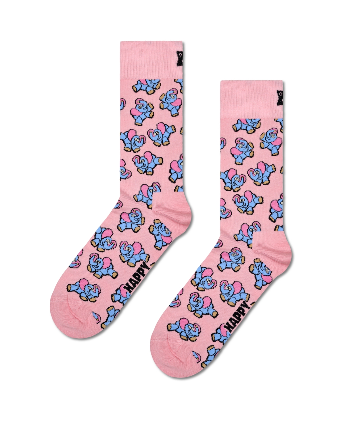 Shop Happy Socks 3-pack Elephant Socks Gift Set In Black