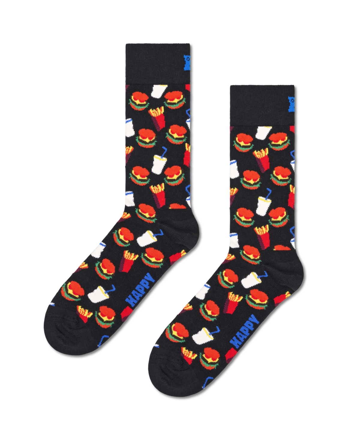 Shop Happy Socks 3-pack Food Socks Gift Set In Navy
