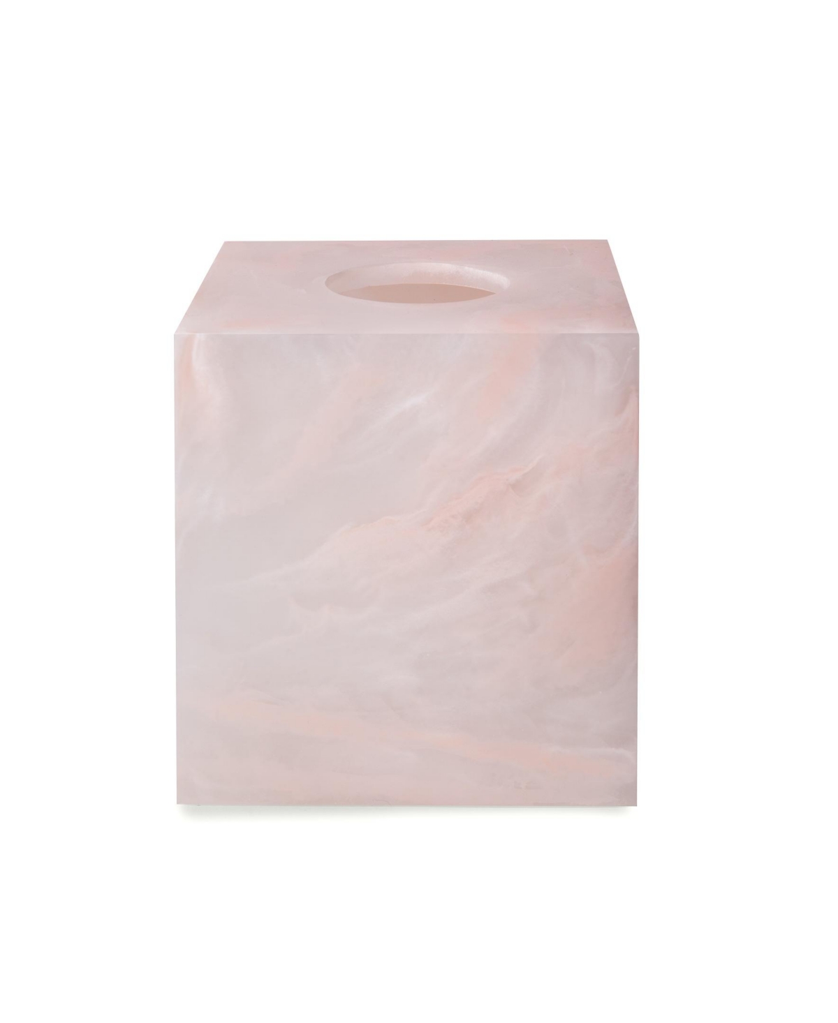 Cassadecor Rose Resin Tissue Box Cover In Pale Pink