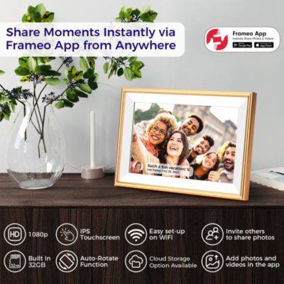 10.1" WiFi Frameo Digital Picture Frame - 32GB Built in Storage
