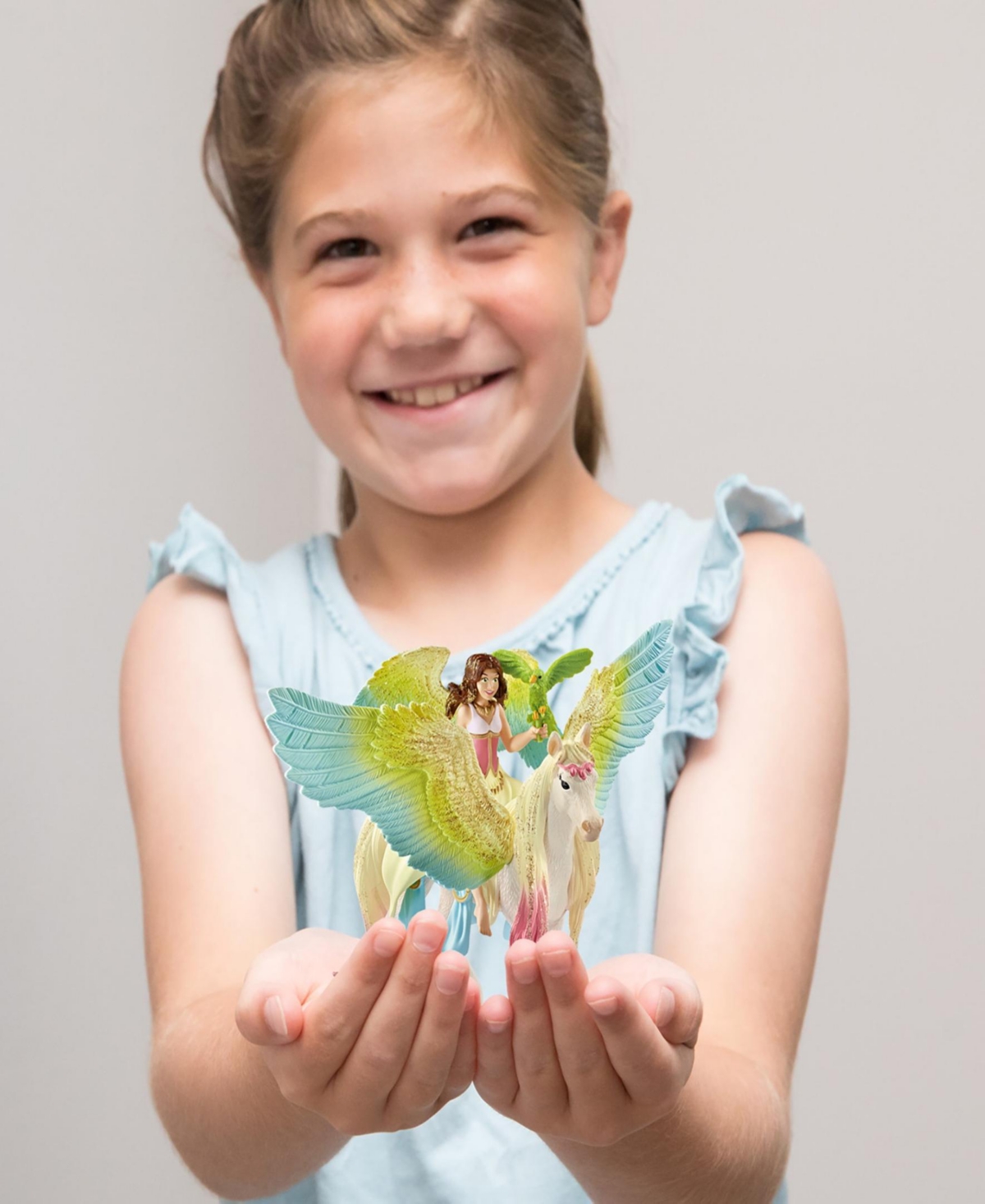 Schleich Bayala Fairy Surah With Glitter Pegasus Figurine Playset In Multi