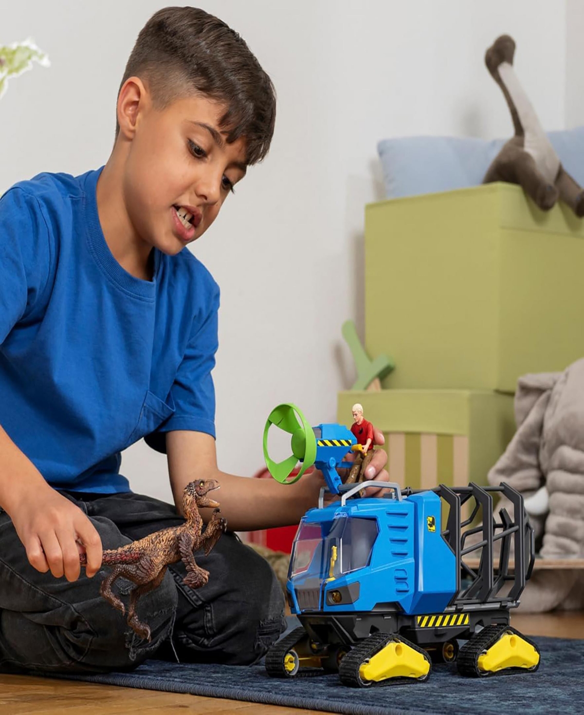 Schleich Dinosaurs Track Vehicle Playset In Multi