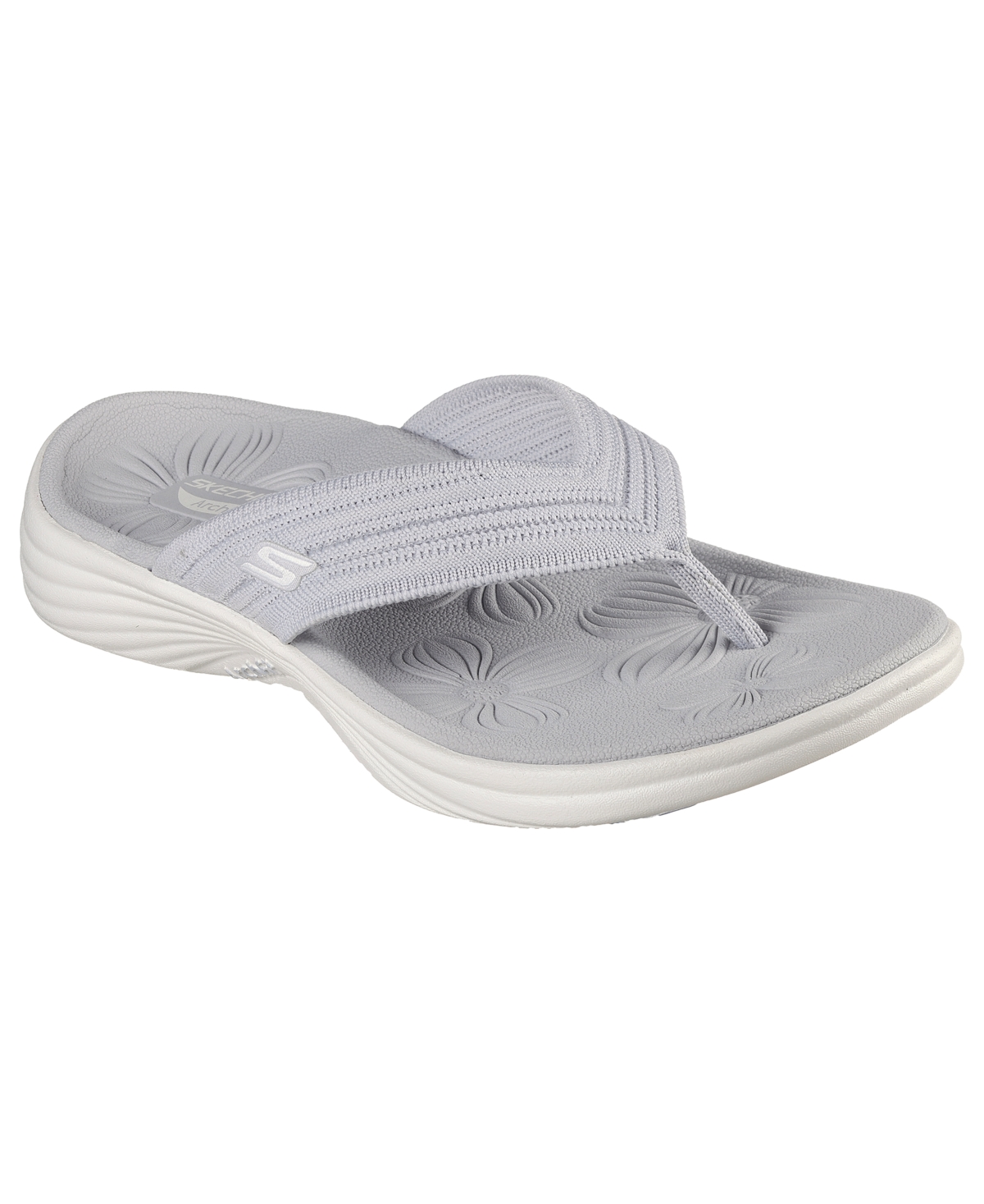 Women's Go Walk Arch Fit Radiance - Lure Thong Sandals from Finish Line - Gray