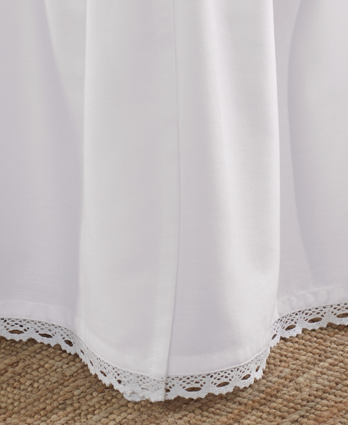 Laura Ashley Crochet Ruffled Cotton Bedskirt