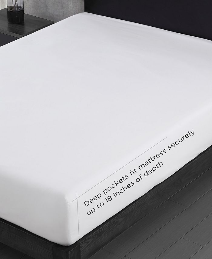 Vera Wang Simple Scallop Cotton Sateen 4 Piece Sheet Set, King Macy's