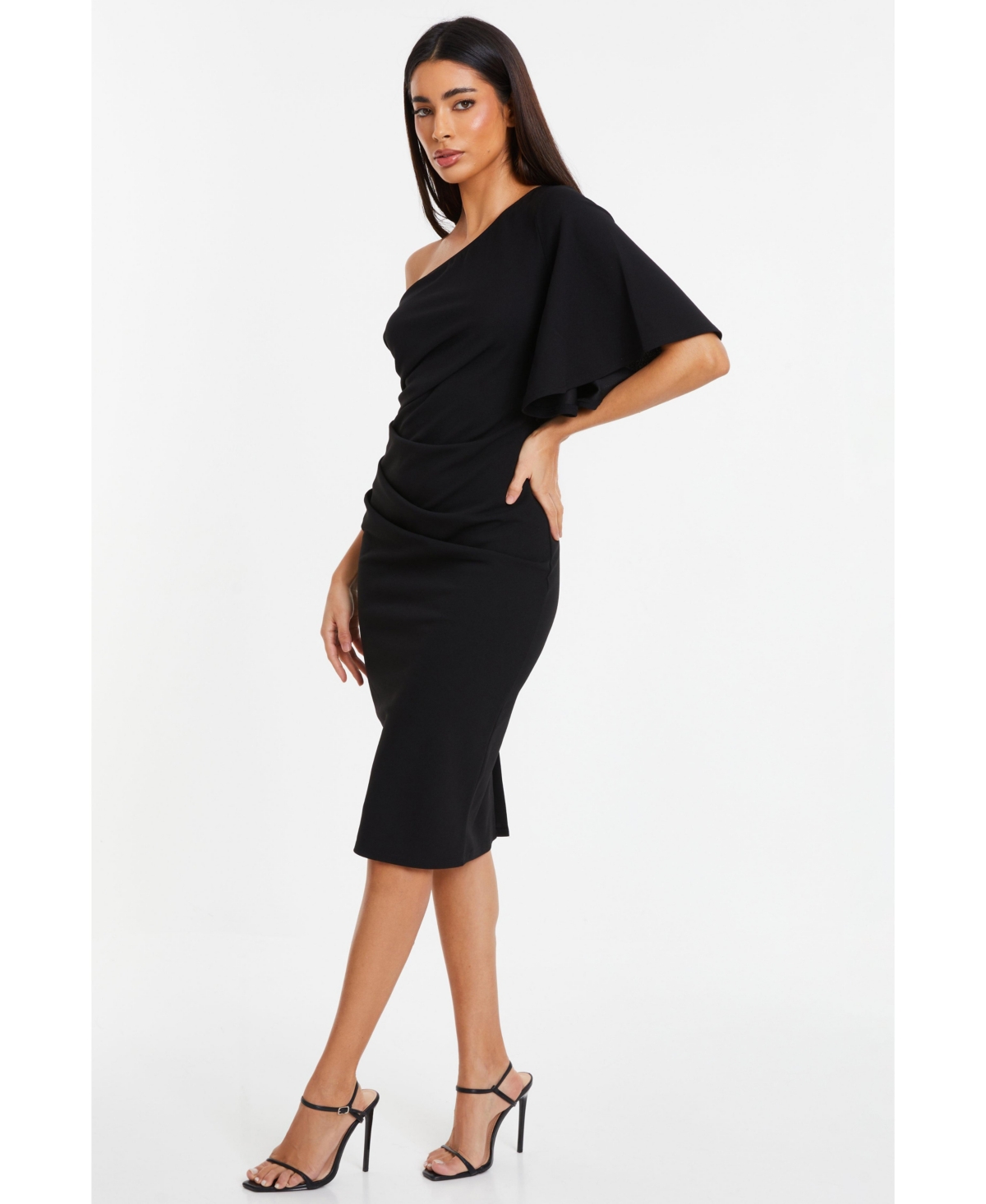 Quiz Women's Scuba Crepe One Shoulder Midi Dress