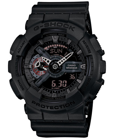 G-Shock Men's Analog-Digital Black Resin Strap Watch 55x52mm GA110MB-1A