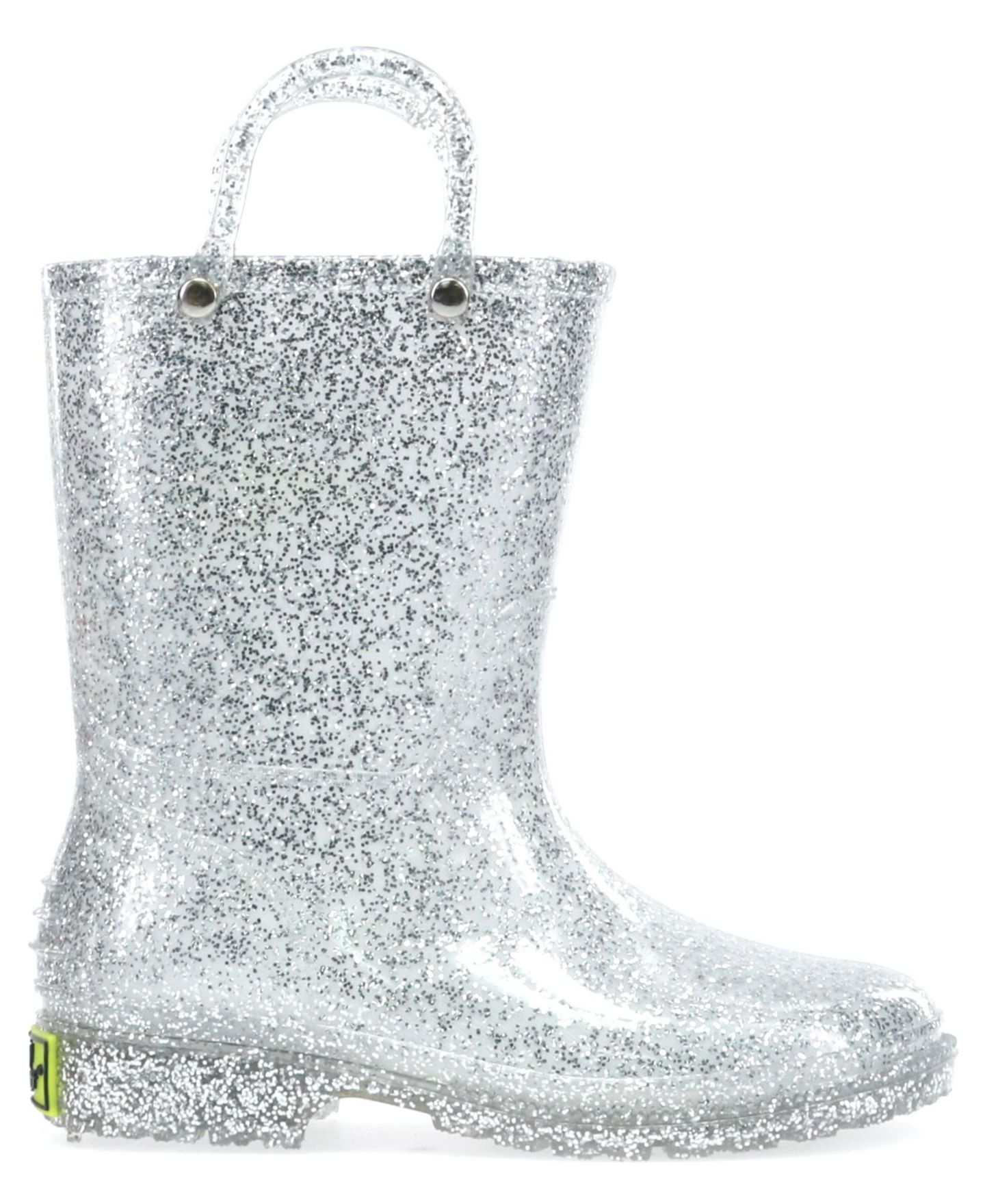 Ботинки Western Chief Glitter Rain Boot для девочек, цвет: Серебряный — фото 1