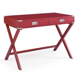 Computer Desk with Storage, Solid Wood Desk with Drawers, Modern Study ...