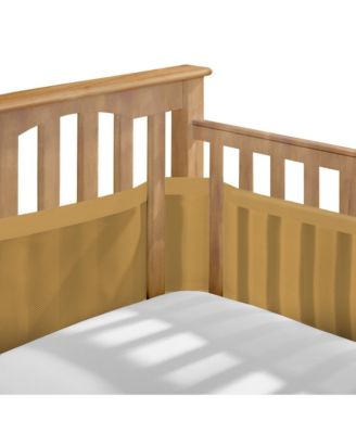 Breathable Mesh Liner for Full-Size Cribs, Deluxe 4mm Mesh (Size 4FS Covers 3 or 4 Sides)