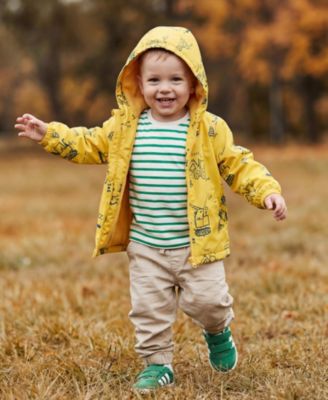 Toddler Boys Fleece Lined Windbreaker Rain Jacket