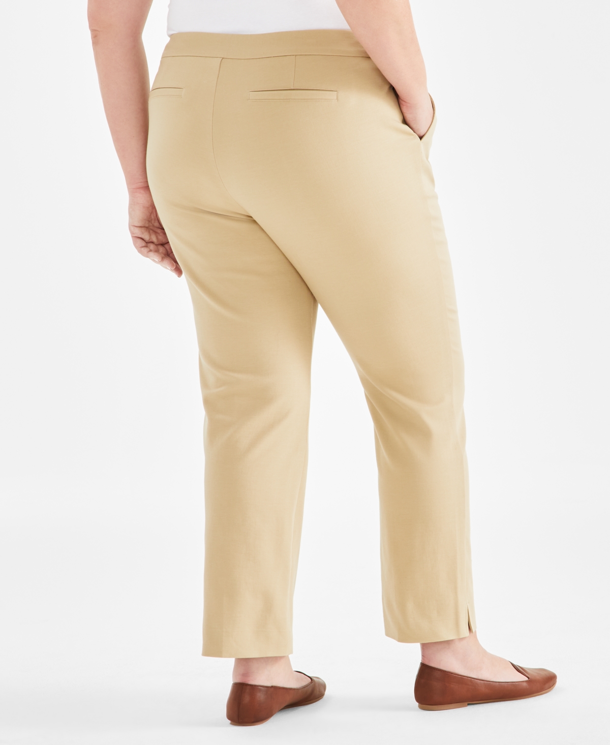 Style & Co Plus Size Mid-Rise Straight Leg Pants, Created for Macy's
