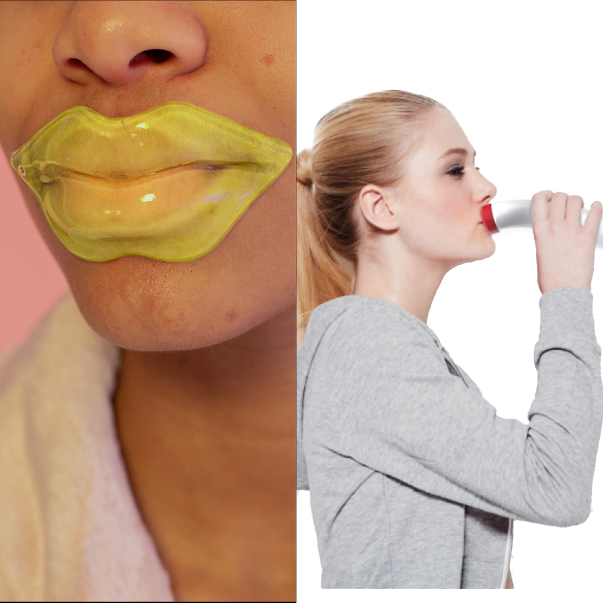 Pursonic Lip Care Power Duo: Hydrating Lip Masks (Pack of 6) and Automatic Fuller Lip Plumper Device