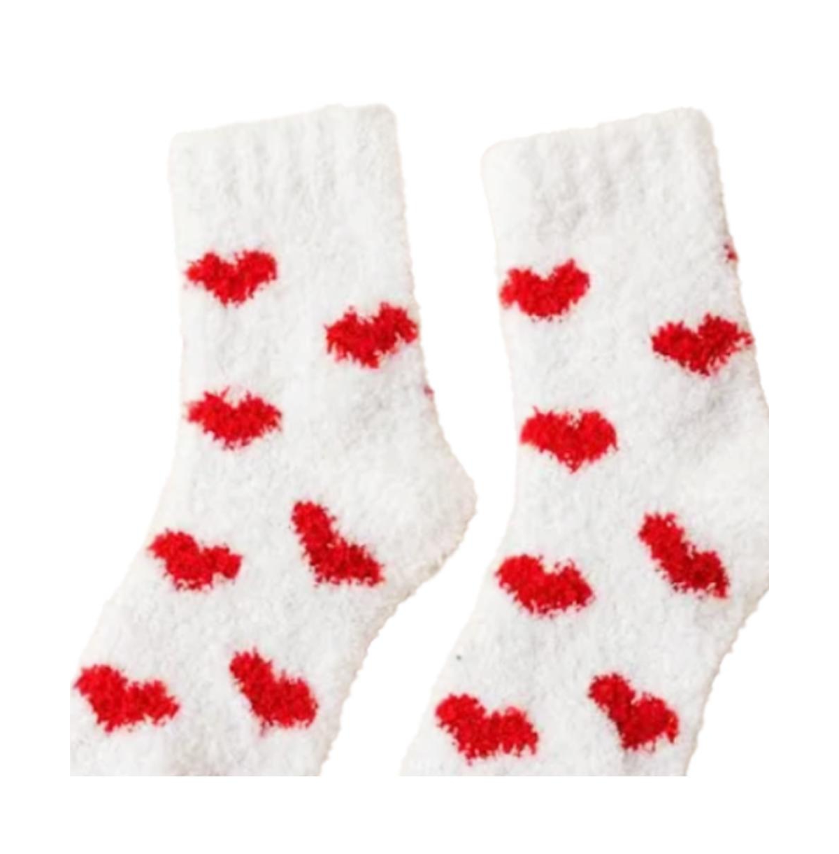 Shop Stems Mini Heart Cozy Socks In White
