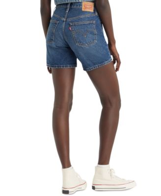 501&reg; Mid-Thigh High Rise Straight Fit Denim Shorts