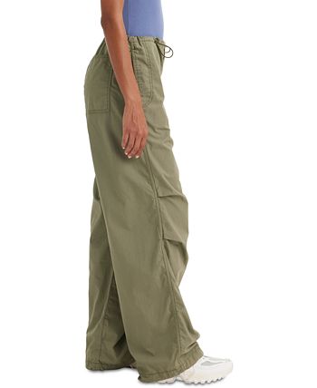 Plus Size Drawstring Waist Parachute Pants main image 1