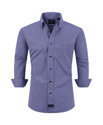 Men's Stretch Collar Gingham Poplin Shirt