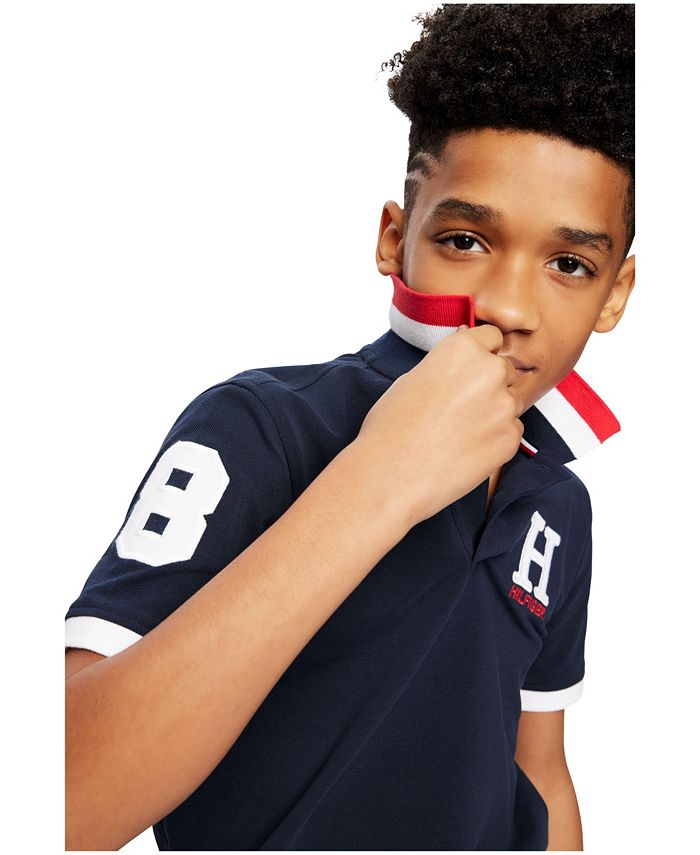 Tommy Hilfiger Toddler Boys Striped Collar Matt Polo Macy s