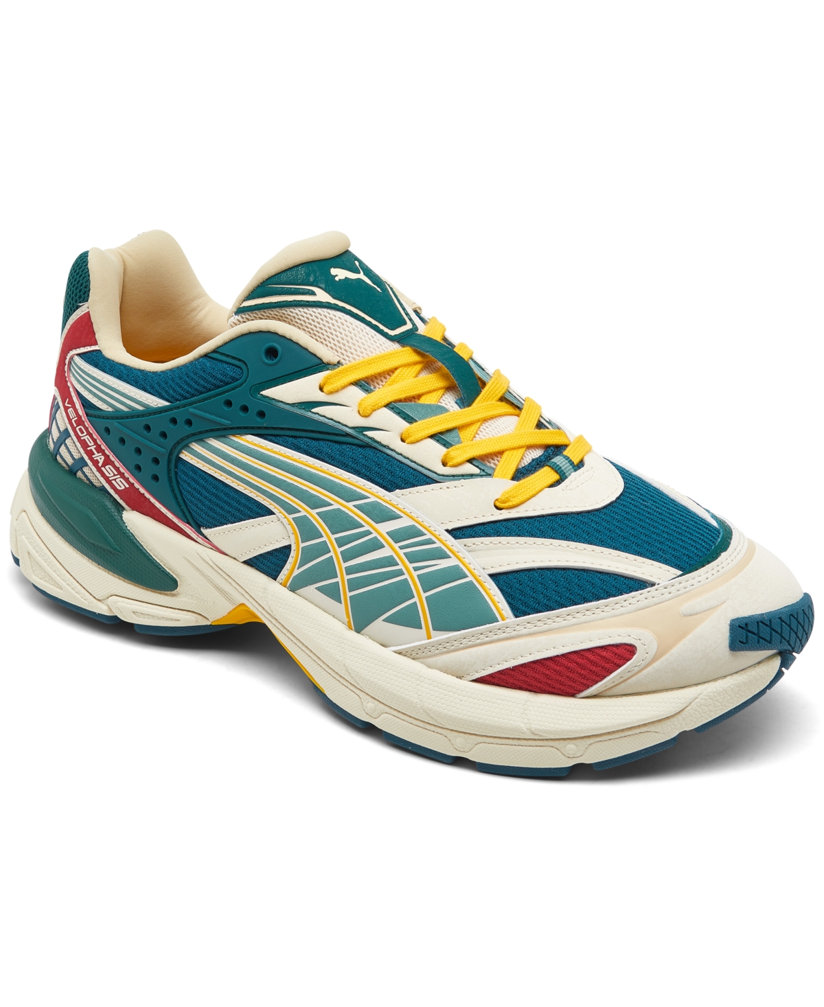 Puma Men's Velophasis Underdogs Casual Sneakers From Finish Line In Ocean Tropic/adriatic/yellow Sizzle