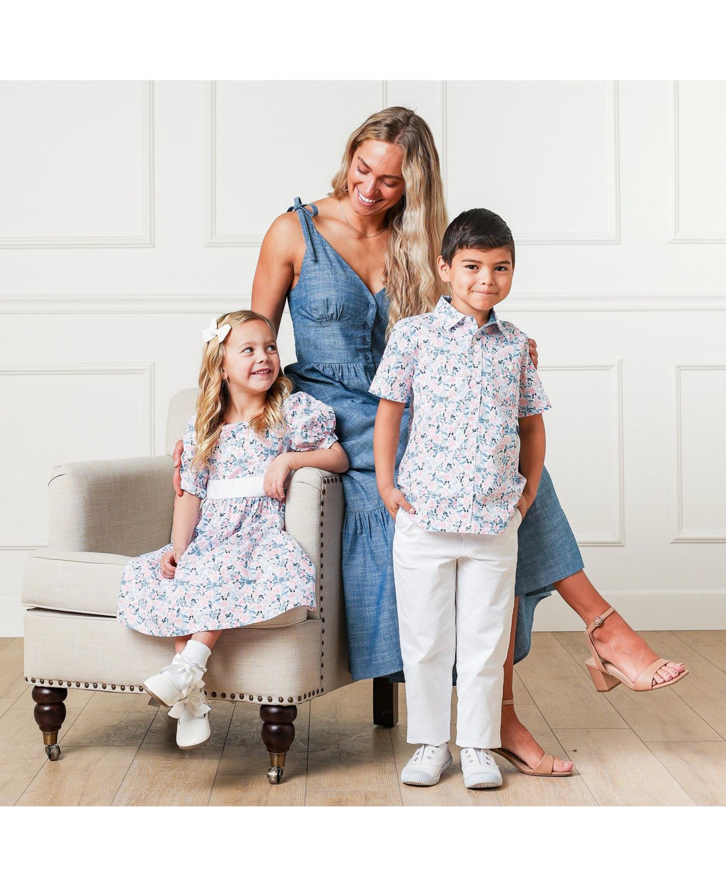 Платье Hope & Henry Short Sleeve Puff Sleeve Party Dress для девочек-малышей, цвет: С принтом — фото 9