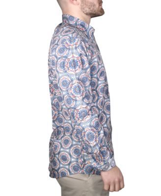 Men's Printed Long-Sleeve Woven Shirt