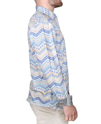 Men's Printed Long-Sleeve Woven Shirt