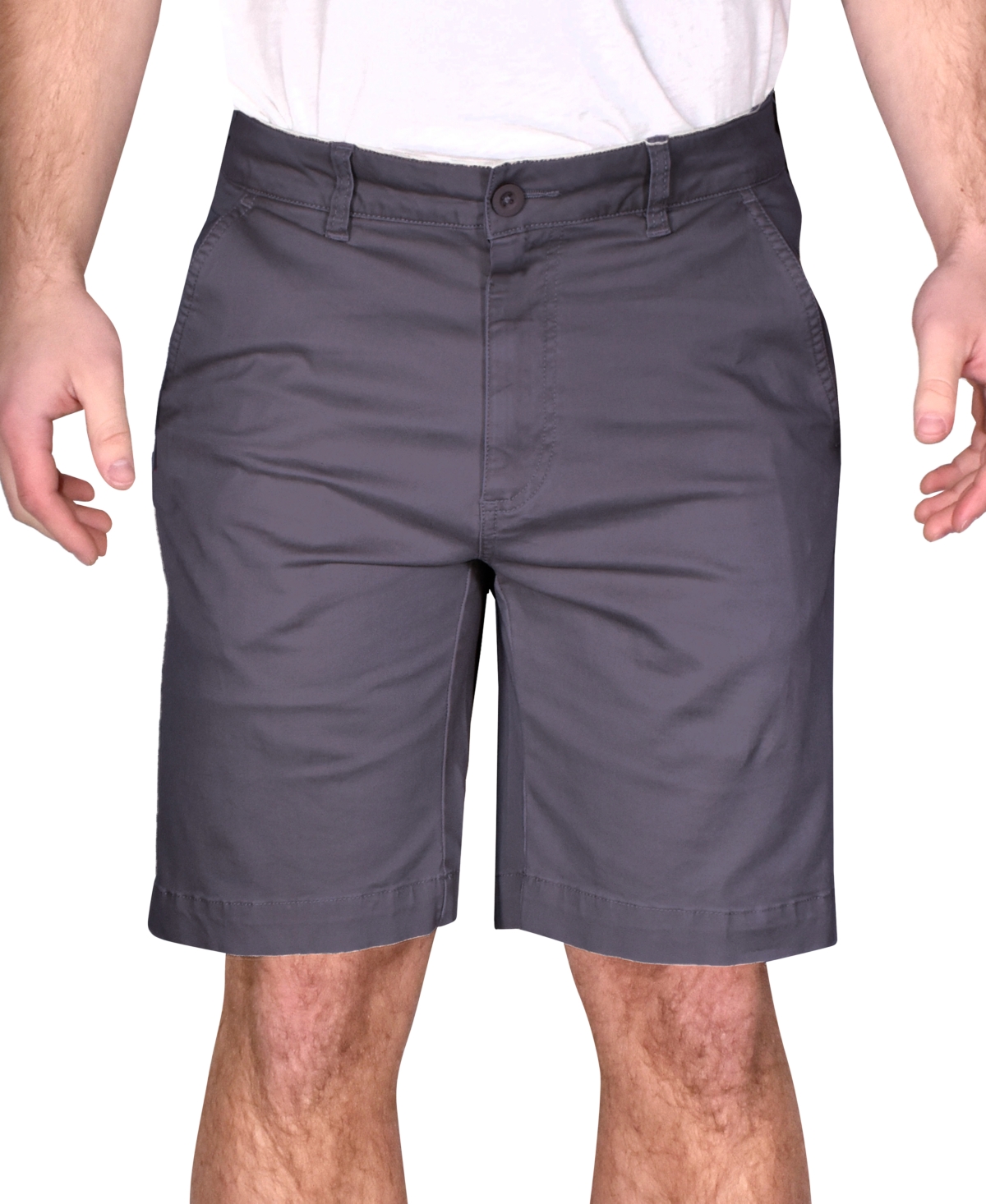 Shop Vintage 1946 Men's Flat Front Stretch Comfort 9" Shorts In Smokey Grey