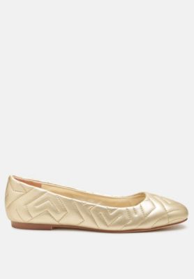 Womens Janice Quilted Ballerina Flats