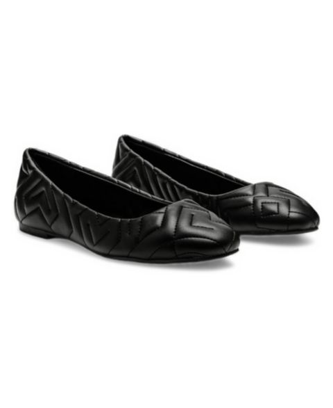 Женские балетки London Rag Janice Quilted Ballerina Flats, цвет: Чёрный