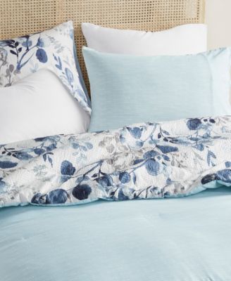 Gabby Reversible Floral Botanical Seersucker 3-Pc. Comforter Set, Full/Queen