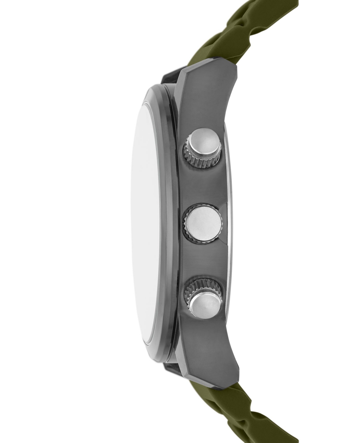 Shop Folio Men's Three Hand Green Silicone Watch 45mm Gift Set