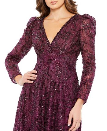 Mac Duggal Fabulouss - 77209F Embellished V-neck A-line Dress main image 1