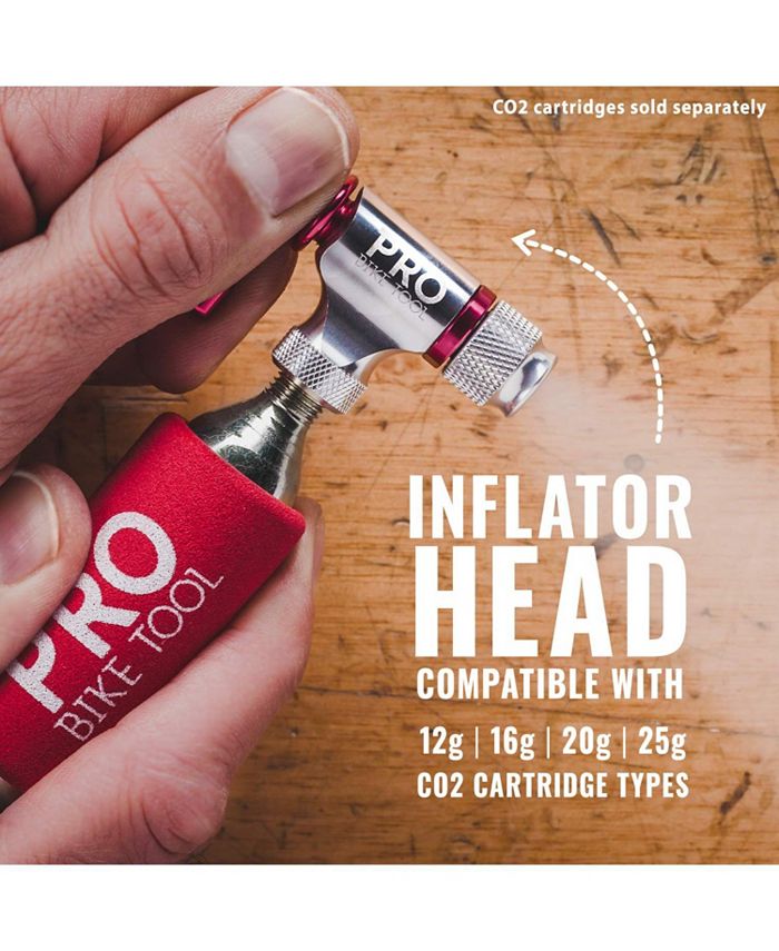 PRO BIKE TOOL CO2 Inflator for Presta and Schrader Valves Bicycle Tire