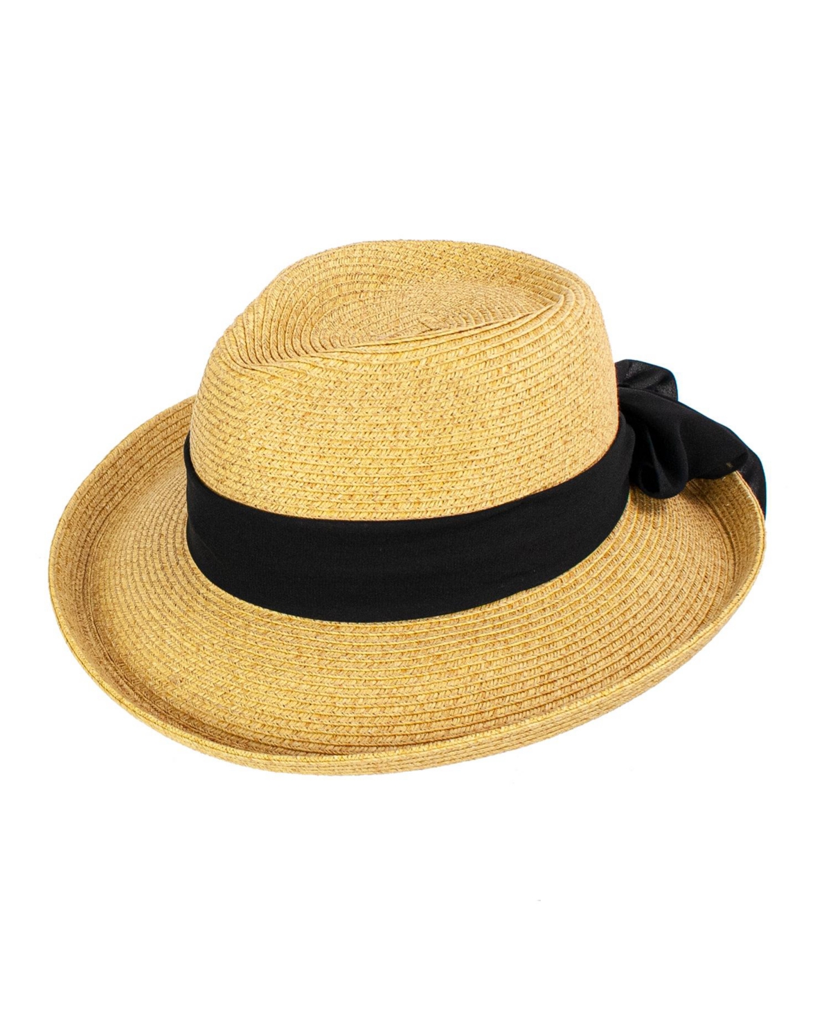 Olivia Packable Straw Sun Hat - Tan