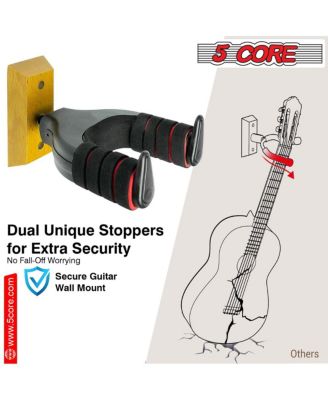 Guitar Wall Mount Hanger| Guitar Hook Cradle and Wall Mount Auto Lock, Sturdy, Secure and Adjustable Holder