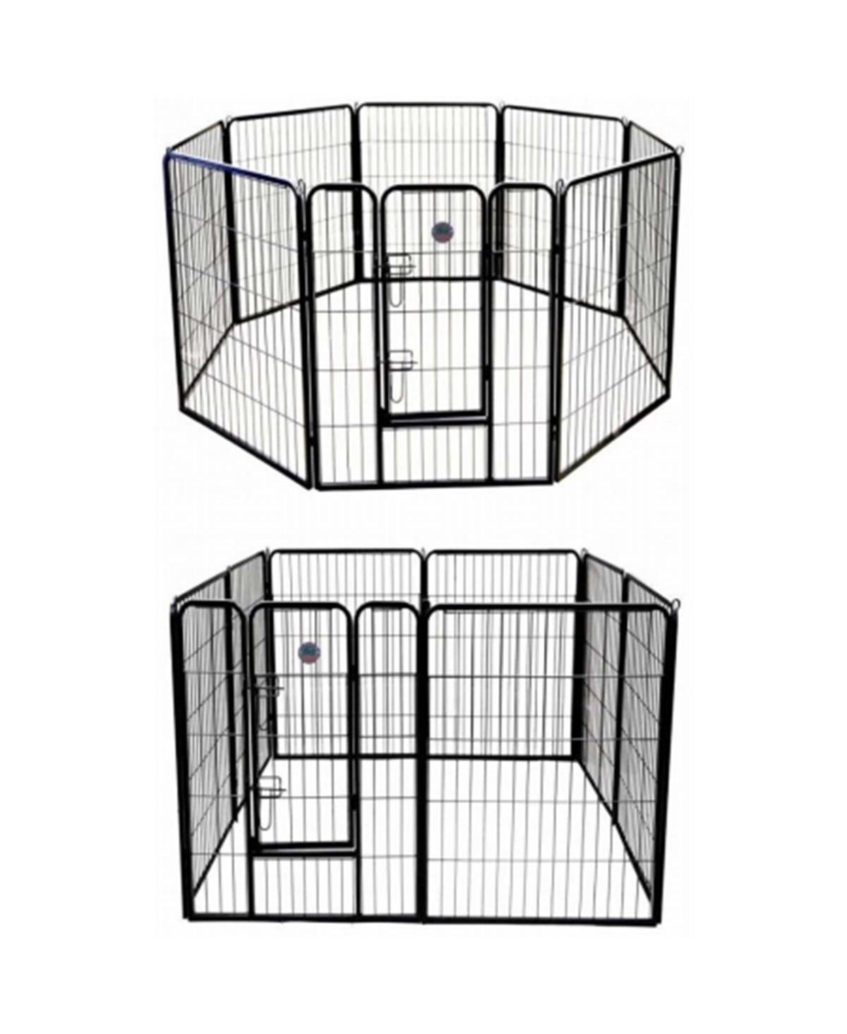 GH24 24 in. Heavy Duty Pet Play And Exercise Pen With 8 Panels - Open miscellaneous