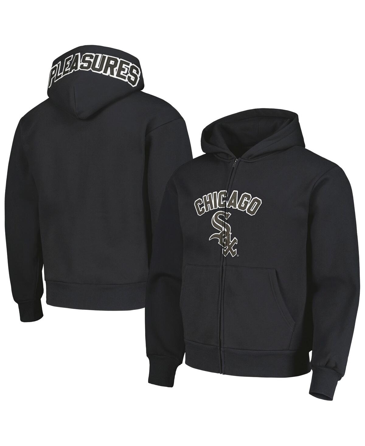 Shop Pleasures Men's  Black Chicago White Sox Opening Day Full-zip Hoodie