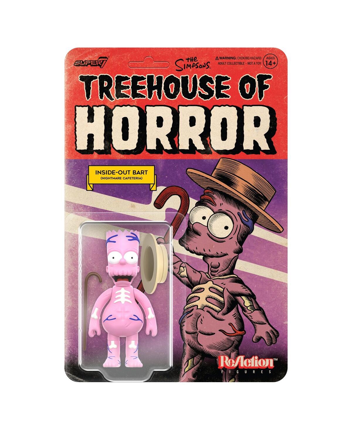 Super 7 Inside-out Bart The Simpsons Treehouse Of Horror Reaction Figure In Multi