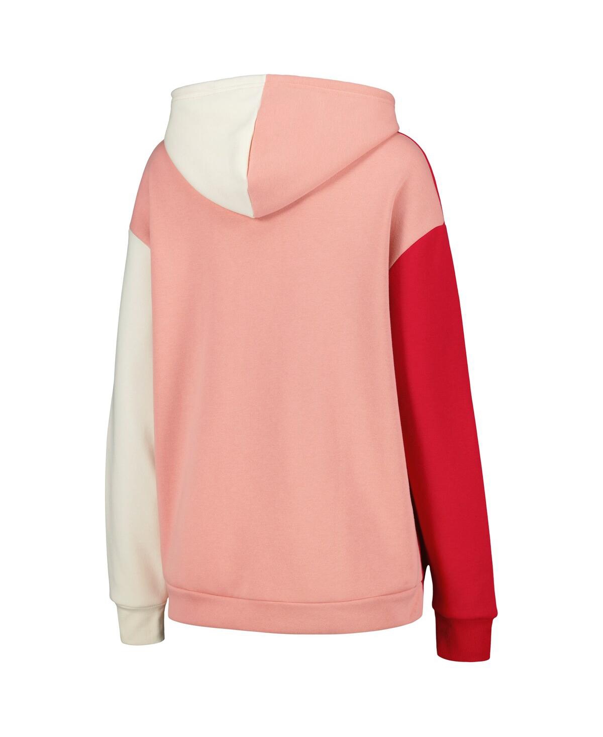 GAMEDAY COUTURE WOMEN'S GAMEDAY COUTURE RED WISCONSIN BADGERS HALL OF FAME COLORBLOCK PULLOVER HOODIE 
