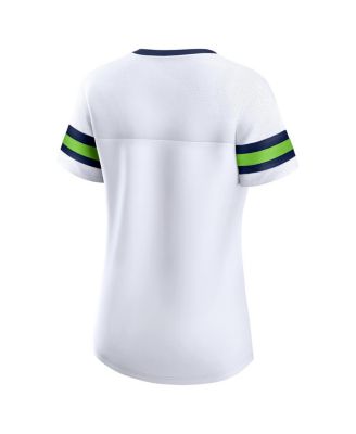 Women's White Seattle Seahawks Sunday Best Lace-Up T-shirt