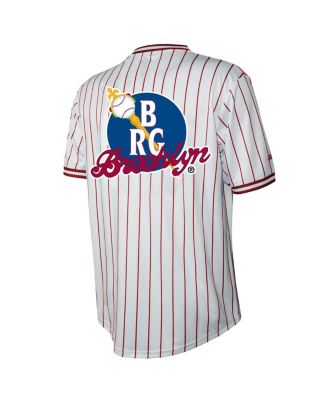 Men's White Distressed Brooklyn Royal Giants V-Neck Jersey