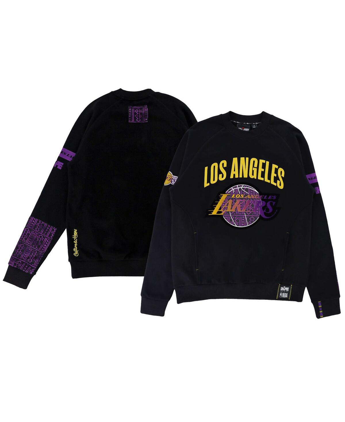 Two Hype Men's And Women's Nba X  Black Los Angeles Lakers Culture & Hoops Heavyweight Pullover Sweat