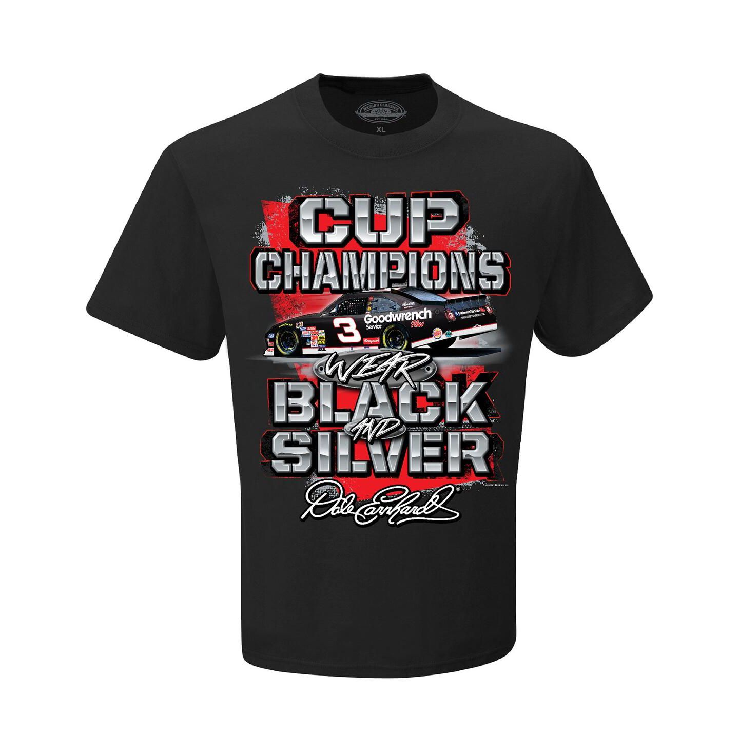 Мужская футболка Checkered Flag Sports Black Dale Earnhardt Champions Wear — фото 2