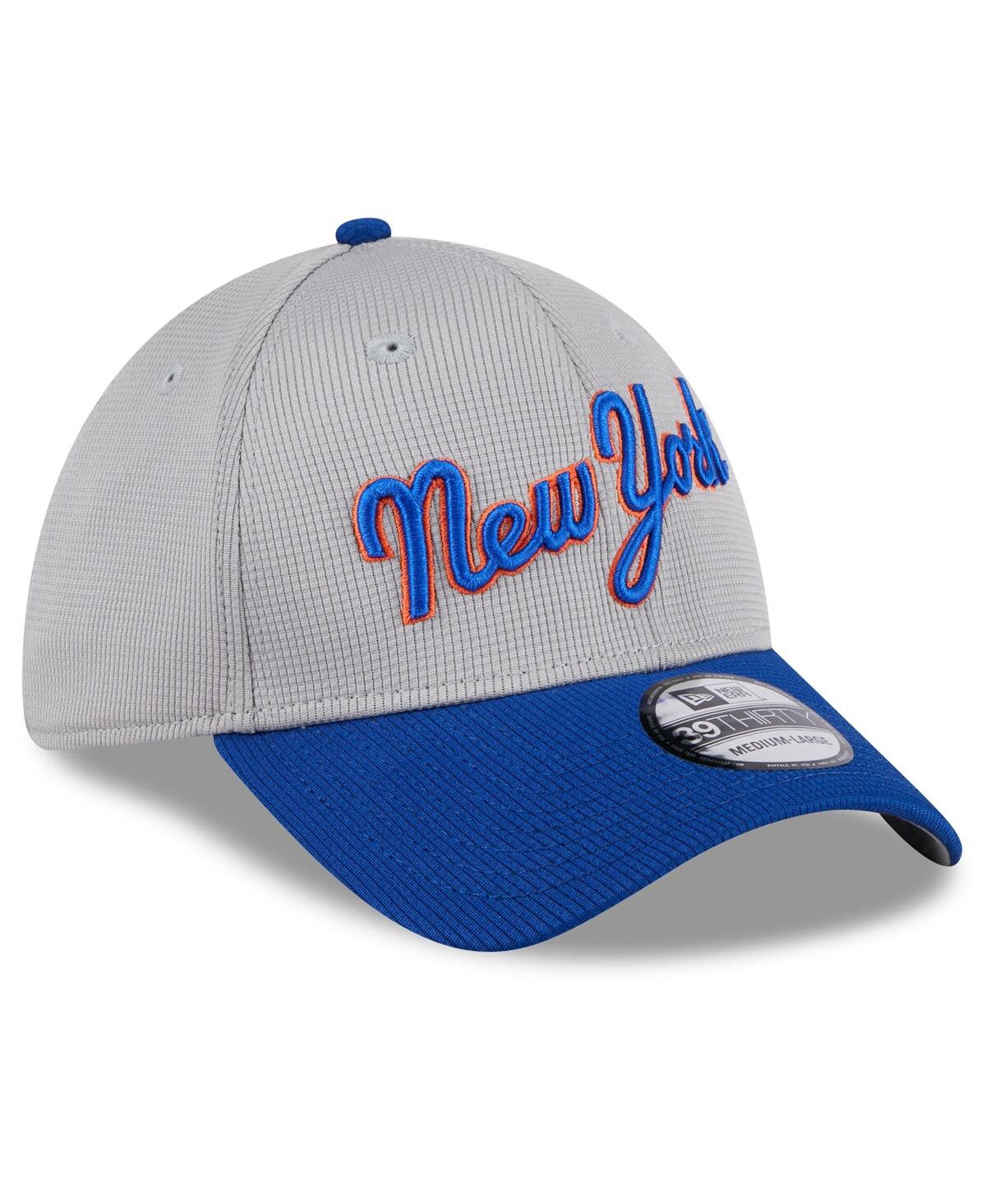 Shop New Era Men's  Gray New York Mets 2024 Batting Practice 39thirty Flex Hat