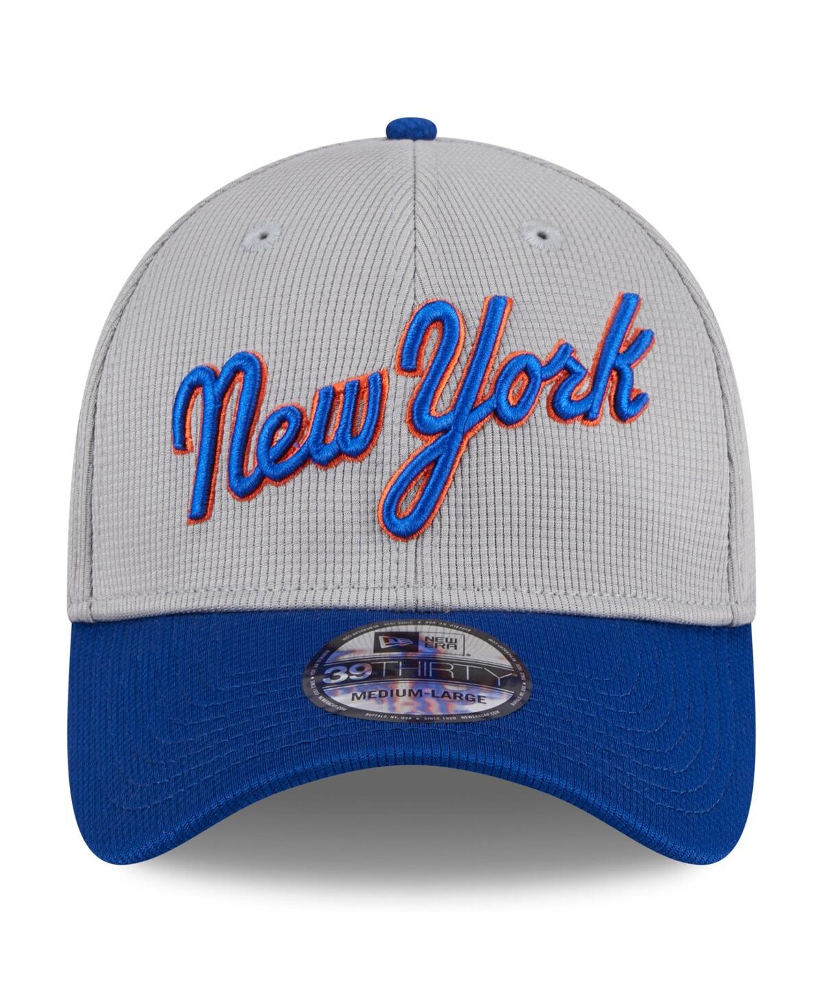 Shop New Era Men's  Gray New York Mets 2024 Batting Practice 39thirty Flex Hat