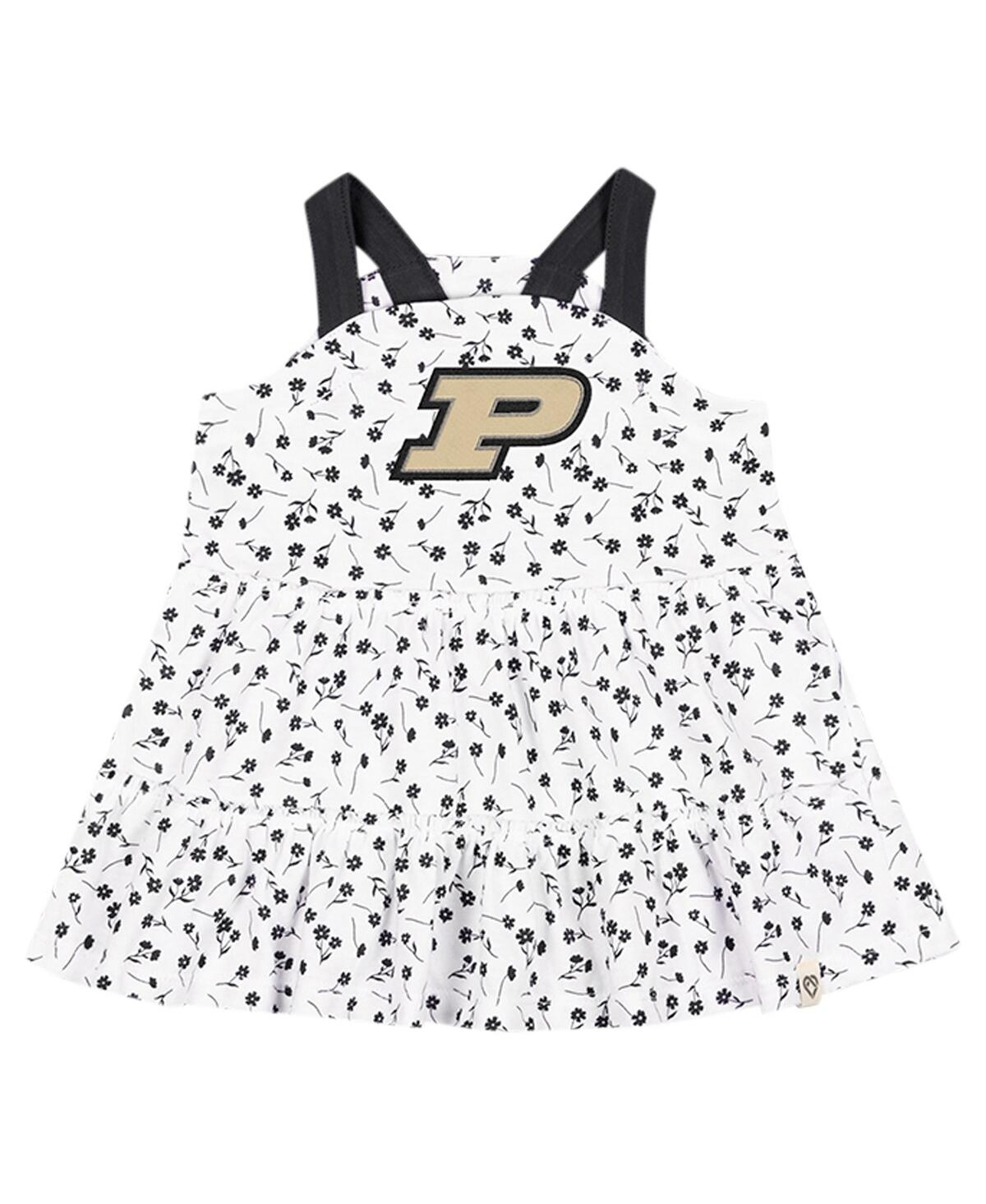 Shop Colosseum Baby Girls  White Purdue Boilermakers Robin Floral Dress