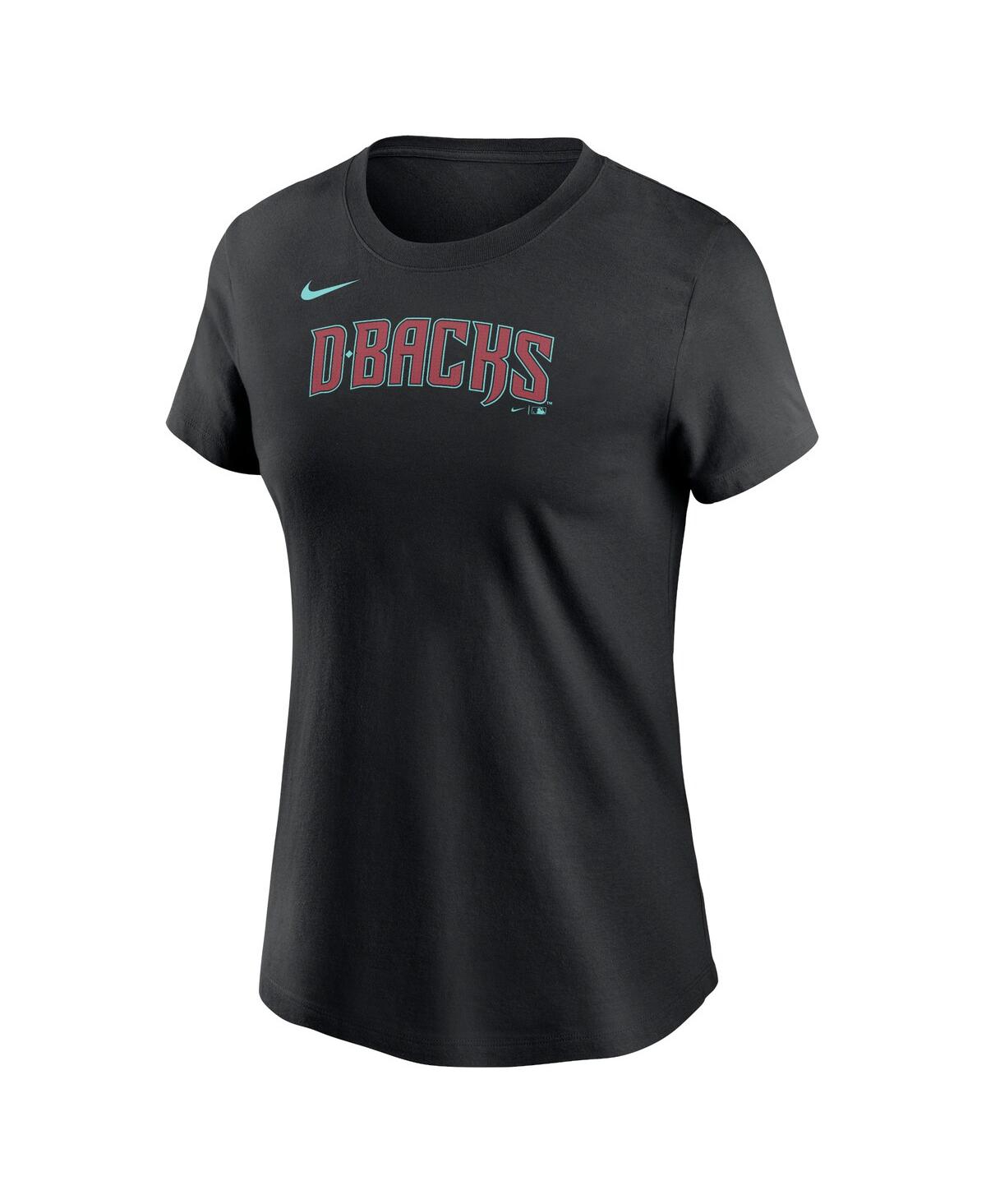Nike Black Arizona Diamondbacks Wordmark T-shirt In Black