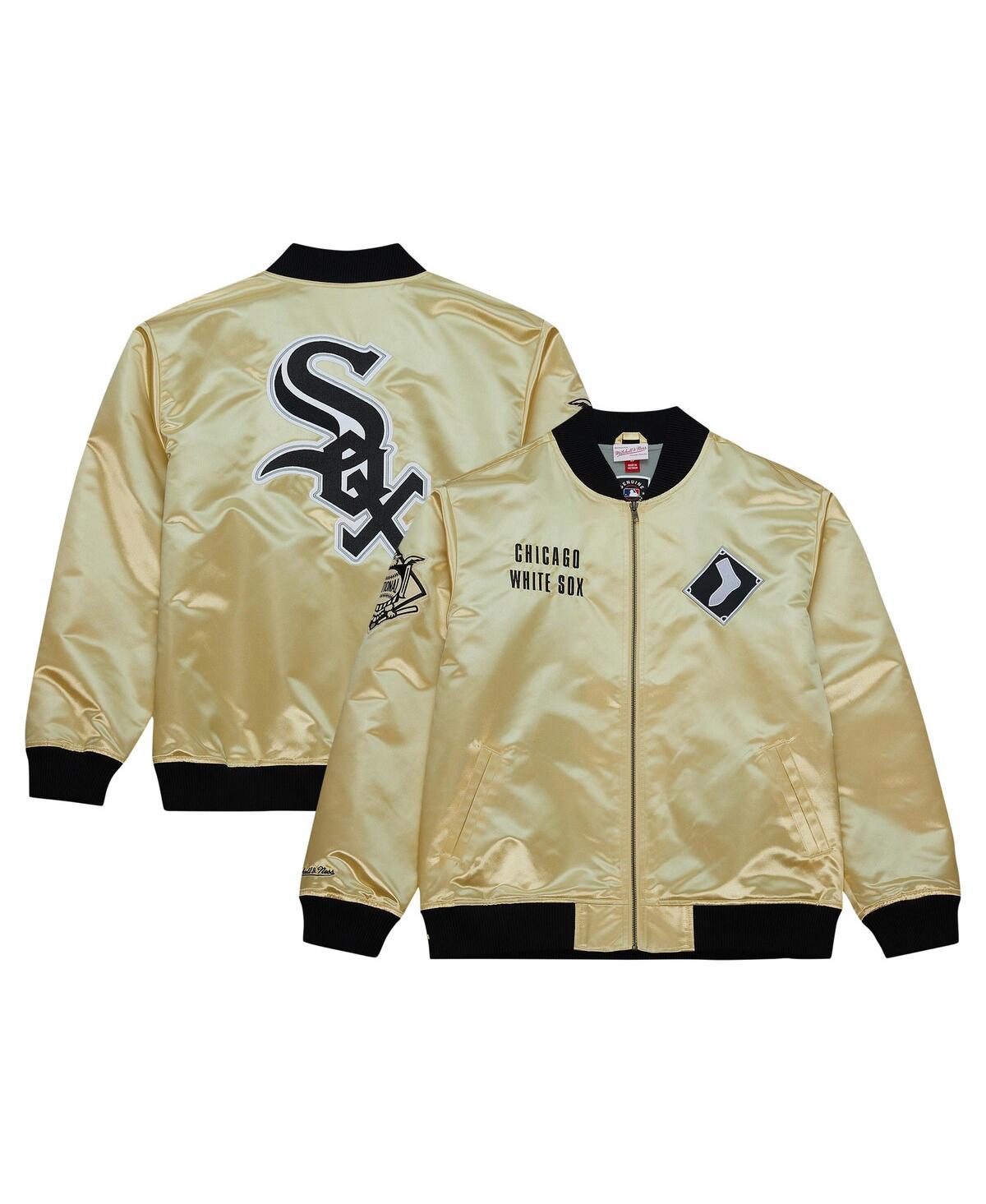 Shop Mitchell & Ness Men's  Gold Chicago White Sox Og 2.0 Lightweight Satin Full-zip Jacket